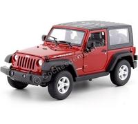 2007 Jeep Wrangler Rubicon Techo Rígido Rojo 1:24 Welly 22489