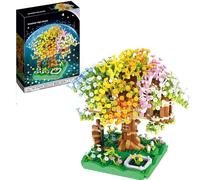 2008 Piezas Bloques de la Casa del árbol en Bonsai,Bloques de Construcción en Flores,Bloques de Construcción de Casitas de árbol para Niños y Adultos