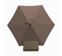 200cm 250cm 270cm 300cm Toldo de Repuesto para Sombrilla Tela para Sombrilla de Jardin 6 Varillas Cubierta de Repuesto para Sombrilla de Patio Trasero, Piscina(Color:Dark top,Size:250cm/8.2FT)