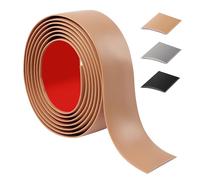 200cm Tira divisoria de puerta de piso Autoadhesivo,FlexibleTira de umbral PVC,Transición para Suelo Para Cocina/SalóN,Tiras de transición de piso Para Unir Huecos En El Suelo/Alicatados(4cm，MarróN）