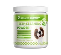 200g Polvo de limpieza de dientes de perro,polvo dental para mascotas para perros y gatos, ambientador de aliento en polvo para mal aliento, placa, removedor de sarro, suministros de cuidado dental