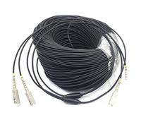 200M 2Core LC SC ST FC SM MM OM1 OM2 OM3-300 2C SC/UPC-SC/UPC Cable de Puente Fibra óptica LSZH blindado Compatible with Exteriores(LC-SC OM3-300 200M)