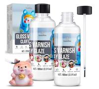 200ml Barniz Arcilla Secado al Aire - Esmalte Protector Profesional para Cerámica, Manualidades y Escultura, Acabado Brillante Impermeable que Previene Grietas y Arañazos - Efecto Vitrificado Duradero