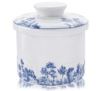 200ml Mantequillera, Mantequillera Francesa con Tapa, Mantequera Crock con Línea de Nivel de Agua, Mantequillera de Cerámica para Untar Mantequilla, Apta para Lavavajillas