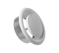 Ø 200mm Difusor de Extracción - Válvula de Disco Regulada - Rejilla de Ventilación Redonda de Acero - Blanco