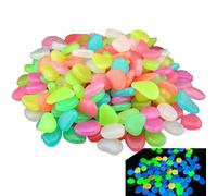 200pcs Colorful Glow in the Dark Garden Stones,Glow in the Dark Stones for Outdoor Garden,Night Guide Pebbles,Outdoor Landscaping Decor for Garden Path Walkway Yard Fish Tank Plant Pots