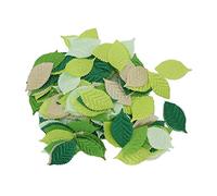 200pcs hojas verdes artificiales, 2.4x 1.3in alta simulación mixta Detalles exquisitos Simulación de varios colores Hojas tela falsa para artesanías bricolaje