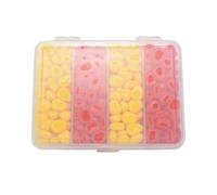 200pcs/Lot Soft Carp Bait Fishing Lure Set Floating Corn Flavor Artificial Bait Yellow Red with Plastic Box