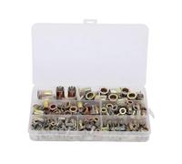200Pcs Metric Flattop Vertical Grain Rivet Nut Set - Galvanized Pull Nut Sizes M3 to M10 for Durable Fastening Applications