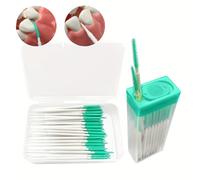 200pcs Palillos Interdentales de Cerdas Suaves - Palillos de Hilo Dental Desechables para Limpieza Profunda y Eliminación de Residuos, Esenciales de Cuidado Personal
