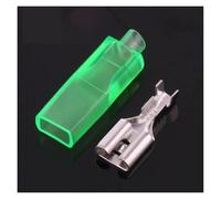 200Sets(400pcs) 6.3mm Uninsulated Female Spade Push On Crimp Terminal Non Insulated 0.5-1.5 Square Millimeter