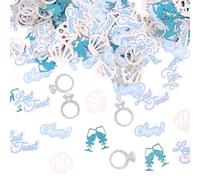 200uds Confeti Último Brindis en la Costa, Confeti Despedida Soltera Decoraciones Temática Costera Suministros Brillantes para Bodas Despedidas Soltera Océano (5 Estilos)