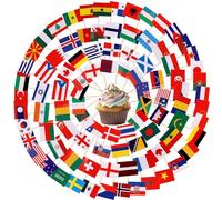 200uds Palillos Dientes Bandera, Palillos Decorativos con 100 Naciones Diferentes Doble cara Países del Mundo Adornos para Magdalenas para Magdalenas Platos de Frutas Decoración