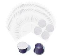 200uds Sellos de Aluminio para Cápsulas de Café Expreso, Pegatinas Autoadhesivas Aluminio 37mm Tapas Expreso Compatibles con Máquinas Nespresso Original Line (Taza Sin Cápsula, Estilo 2)