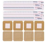 200uds Tiritas Adhesivas Cuadradas, 38x38mm Tejido No-Tejido Parche Adhesivo Cuadrado Venda Elástica para Cortes Pequeños Incisiones Yema Dedo Nudillo (Marrón)