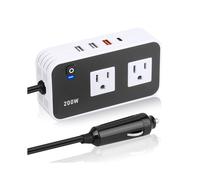 200w Automotive Power Inverter, 110v Ac Automotive Converter, Automotive Adapter Plug Socket, Car Laptop Charger US Plug