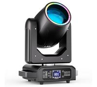 200W Cabeza Móvil LED Mini Beam 7+1 Colores12 Gobos con tira de luz Iluminación de Escenario 18 Prisma Estroboscópico Foco Electrónico Luces de discoteca para Fiesta Cumpleaños Bar Discoteca