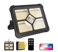 200W Foco LED Recargable 20600mAh LED Bateria Lámpara Portátil Con Control Remoto Batería Interna Solar Luz de Trabajo LED, Para Reparación de Automóviles, Senderismo Acampadas, Emergencia