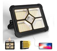 200W Foco LED Recargable, Bateria Interna Solar de 20600mAh, Lámpara Portátil, 20000 Lúmen, Luz de Trabajo, Para Reparación de Automóviles, Senderismo Trabajo, Acampadas, Emergencia