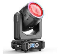 200W LED Beam Cabeza Móvil, Zoom Electrónico 18 Prismas 11+1 Colores y 14+1 Patrones Efecto de Atomización LED RGB d-mx512 (16CH) para Escenario Bodas DJ Fiestas Navideñas