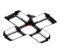 200W LED Luz de Garaje Lámpara de Taller Iluminación de Garaje 1 PCS - 20000LM 6500K Lámpara de techo deformable con 12 paneles ajustables - E26/E27 Luz de bahía para el sótano taller granero almacén