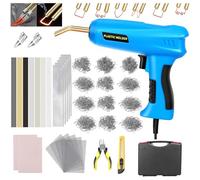 200W Máquina de soldadura de plástico, 2 en 1 kit de reparación de parachoques de coche, 1000 piezas grapas calientes y 56pcs Varillas Soldadura Kit de reparación de plástico de parachoques de auto
