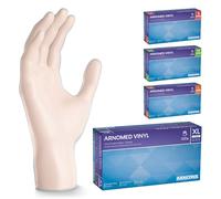 200x ARNOMED® Guantes vinilo talla XL, Guantes desechables quirúrgicos y de laboratorio, Luvas vinilo descartáveis sin polvo y látex, Manoplas vinilo en S, M, L, XL