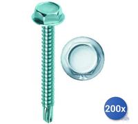 200x Tornillo Autoperforante Kovervit Drillex® Mustad Galvanizado Blanca