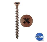 200x Tornillo Autorroscante Para Aglomerado Bronceada Tsp Pz Ambrovit E-100 4X80