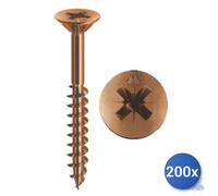 200x Tornillo De Tt -tape Para El Aglomerado Panelvit y Reg; Mustad Bronceada