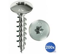 200x Tornillos Autofiles Para Aglomerado Panelvit Chromiting&REG; Mustad Hongo