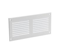200x100mm Rejilla de Ventilación con Mosquitera - Rejillas de Aireación Metálicas - Acero, Blanco