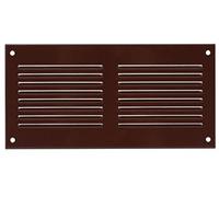 200x100mm Rejilla de Ventilación de Acero Marrón con Mosquitera - Rejillas de Ventilación Metálicas