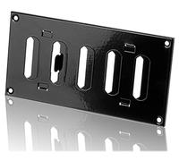 200x100mm Rejilla de Ventilación Regulable Negra - Rejillas Metálicas
