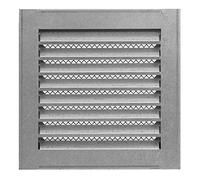 200x200mm Rejilla de Ventilación Industrial Acero Galvanizado - Rejilla de Ventilación Metálica con Mosquitera