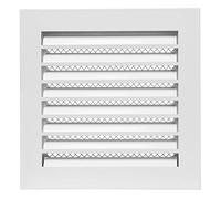 200x200mm Rejilla de Ventilación Industrial Blanca - Rejilla de Ventilación Metálica con Mosquitera