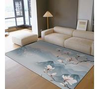 200x300 Alfombras Flores Estilo Chino montañas Magnolia alfombras Antideslizantes Plegables Lavables Alfombra Acento no Cae Azul Comedor Dormitorio salón Oficina Noche