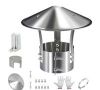 201 acero inoxidable sombrerete de chimenea Aleación de aluminio resistente un la intemperie redondo ventilación de techo cubierta para baño cocina escape Conducto 3" 4" 5" 6" 7" 8" Chimenea techo l