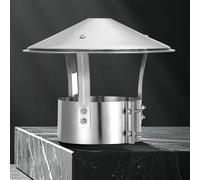201 acero inoxidable sombrerete de chimenea techo Sombrerete Estufa 3.0 3.5 3.9 4.3in, techo Chimenea Pájaro Guard techo salida de escape cubierta horno Ventilación, Exterior tubo de estufa Cubierta