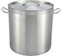 201 - Cubo de sopa de acero inoxidable con fondo compuesto, olla comercial grande, cubo de cocina (40 cm)