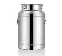 201 Lata de leche de acero inoxidable, cubo de transporte de vino resistente, jarra de leche, barril de aceite, olla de té con tapa sellada, almacenamiento sólido líquido (5-88 L), 5 L