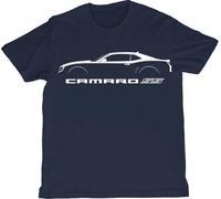 2010 Camaro SS Silhouette T-Shirt - Modern American Muscle Graphic Tee, azul, XXL
