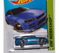 2014 Hot Wheels Nissan Skyline GT-R (R34) Blue 230/250 HW WORKSHOP Then And Now by Hot Wheels