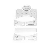 2015 Jaguar Xf Botones, Jaguar Xf Botones, Modificación de la Decoración Interior y Exterior del Automóvil 7 Piezas Control Central Gear Shift Panel Button Cover Sticker Silver