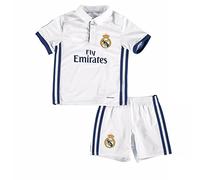 2016 2017 Real Madrid CF de bricolaje Nombre y Número Casa fútbol Jersey en color blanco para niños jóvenes Kid, Infantil, blanco, large