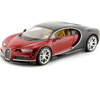 Welly Modelo de coche a escala Bugatti Chiron 1:24 Plata y azul 24077