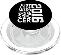 2016 Just A Boy Who Loves SOCER FÚTBOL FÚTBOL 10º CUMPLEO PopSockets PopGrip para MagSafe