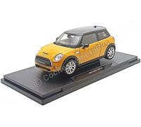 2016 New Mini Cooper S Hatchback Review Naranja/Negro 1:18 Welly 18050