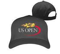 2016 US Open tenis Logo patrón de soporte de tapa Protector de impresión visera sombreros gorra, Negro