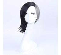 2019 de alta calidad barato Anime Tokyo Ghouls Ken Kaneki Cosplay peluca Niñas Niños Uta Corto Negro Gris blanco Pelucas de cabello sintético Talla única UTA PELUCA CORTA 1